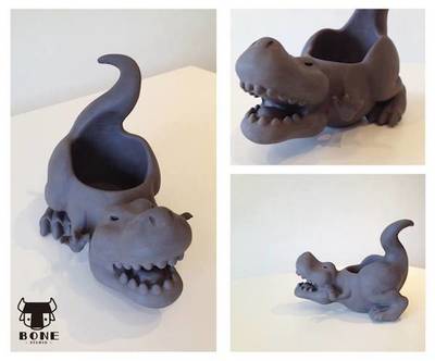 [新奇设计]水泥恐龙小盆栽